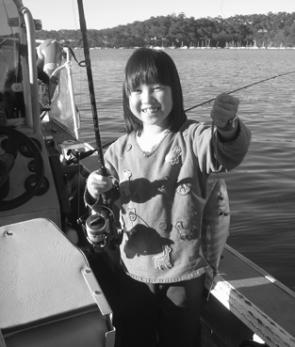Alyssa Lo showed her older sister and brother how to catch them on a recent charter. Alyssa was ecstatic with her captures. 